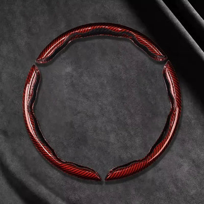 Carbon Fiber Silicone Steering Wheel Cover - Non-Slip Microfiber Leather Universal Car Wheel Protector 2/3PCS