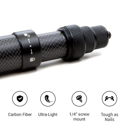3M Carbon Fiber Selfie Stick - Compatible with Insta360 X3, ONE X2, RS & GoPro Hero 11, 10, 9, 8, DJI OSMO Action