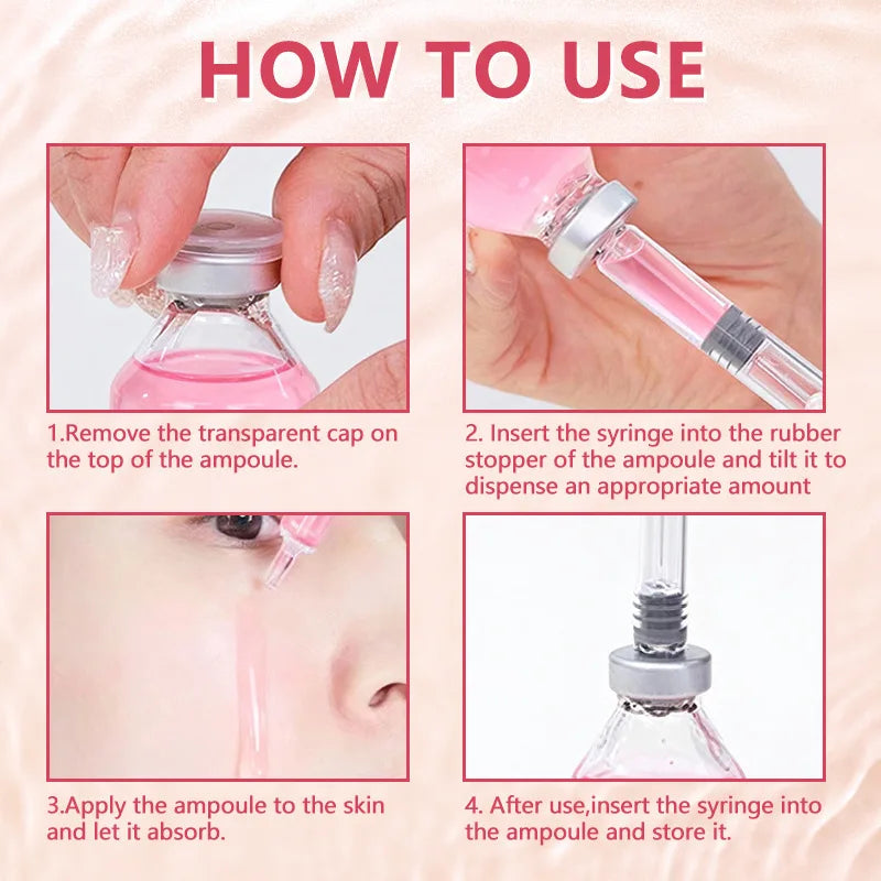 PDRN Stem Cell Serum Ampoule - Collagen Moisturizing Essence for Hydrated, Radiant-Looking Skin and Fine Line Care