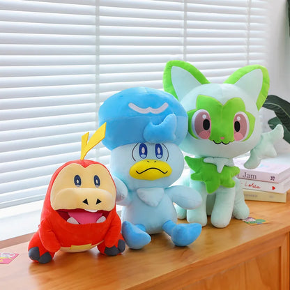 Sprigatito & Friends Plush Toys – Chikorita, Slowpoke, Froakie, Charizard Anime Stuffed Dolls, Gift for Kids