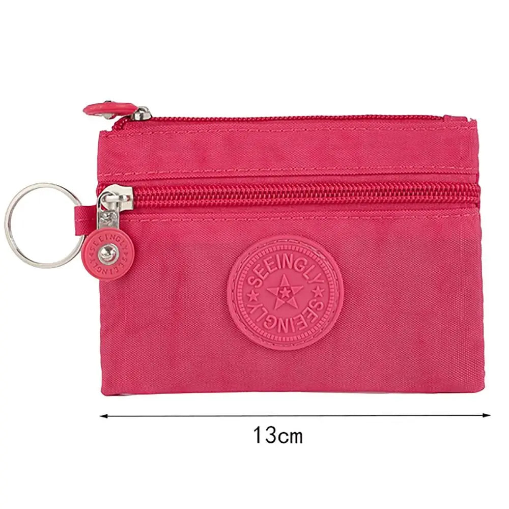 2023 Durable Canvas Money Coin Purse with Key Ring – Waterproof, Wear-Resistant Wallet & Credit Card Holder for Men & Women