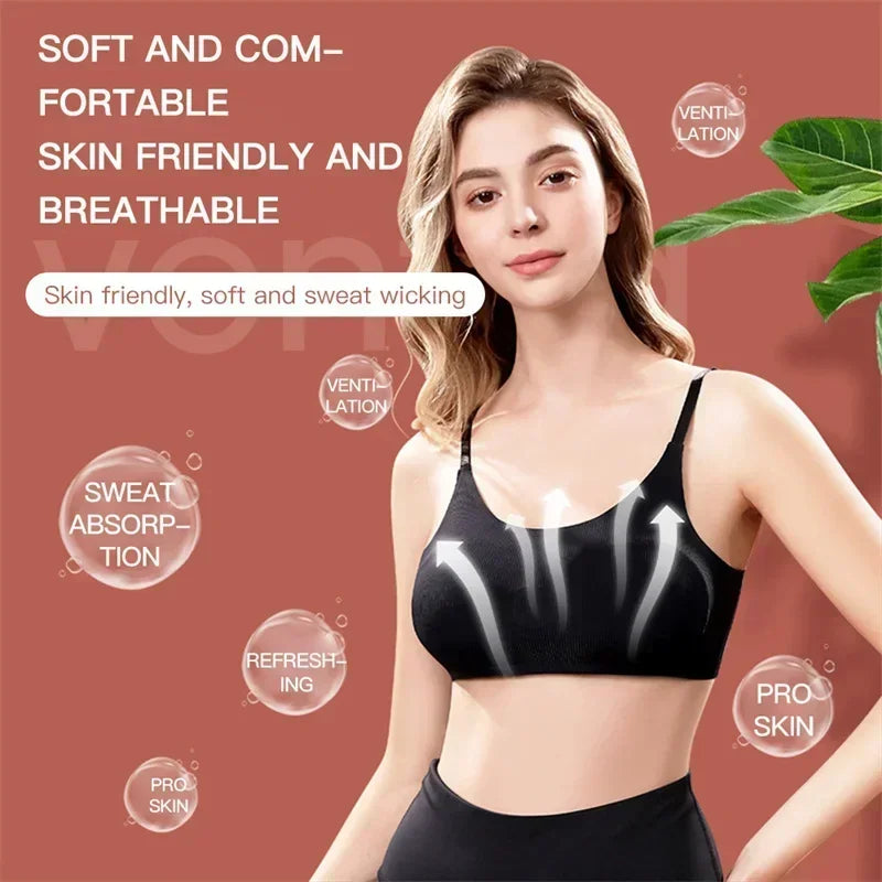 Electric Wireless Breast Massage Bra – Hot Compress Chest Care & Enhancement Massager