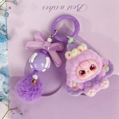 Kawaii Baby Three Cartoon Keychain - Mini Doll Bag Pendant, Cute DIY Accessory & Decorative Gift