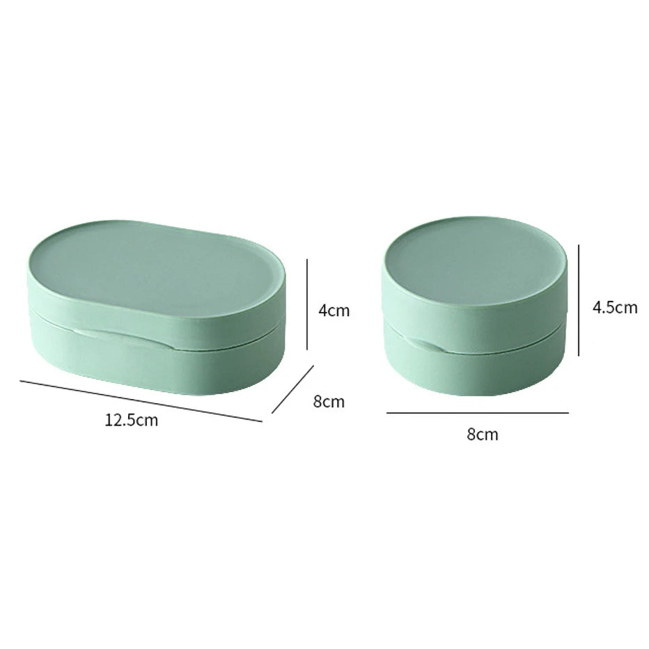 On-the-Go Suds: Round Travel Soap Holder with Waterproof Seal - Bathroom Bliss in a Box!