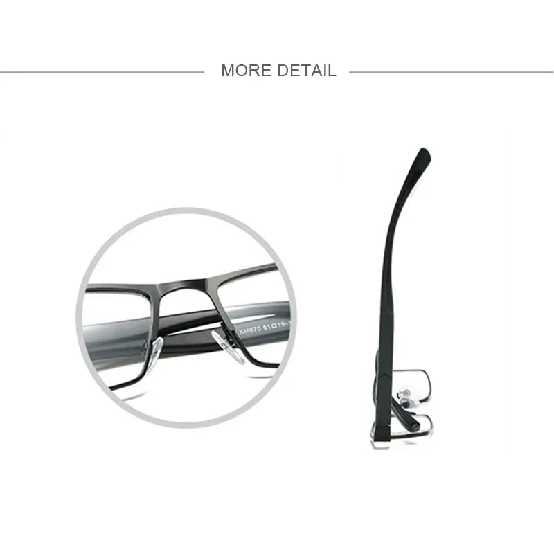 Elderly Anti-Blue Light Reading Glasses – Metal Optical Frame Business Eyewear for Men, Fashion Presbyopia Glasses +1.0 to +4.0