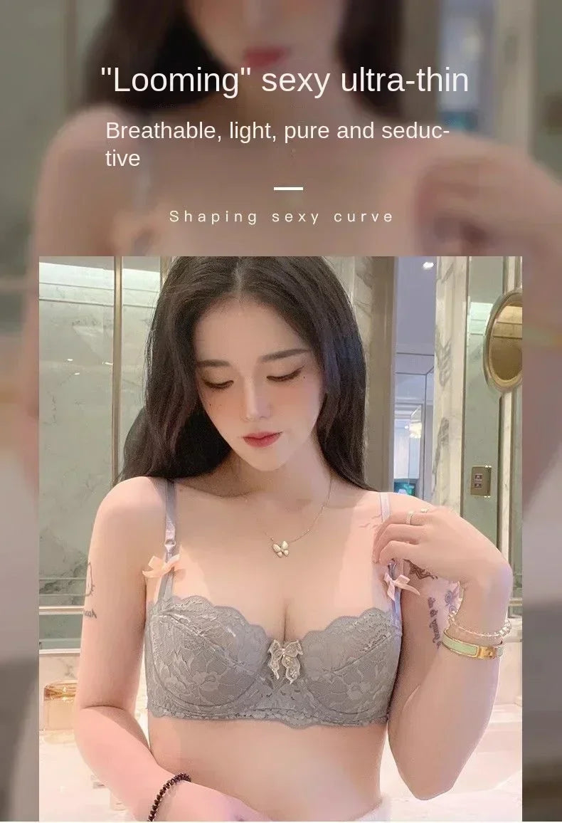 MOYISU French Romantic Lace Bra – Comfortable, Breathable & Sexy Slim Fit Underwear for Women