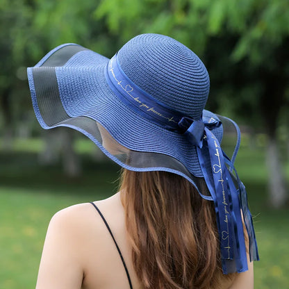Women’s Summer Beach Straw Hat – Style Large Brim Sun Protection Hat for Vacation & Outdoor Fashion