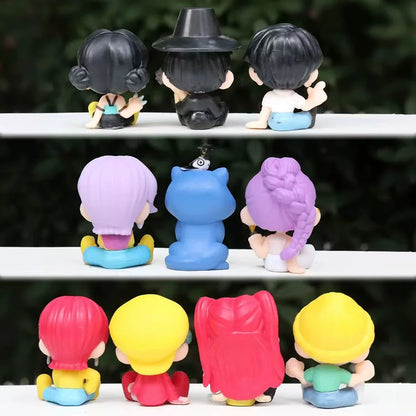 Q Version 10pcs Kpop Demon Hunters Action Figures – Tiger, Rumi, Mira & Zoey Collectible Dolls for Fans