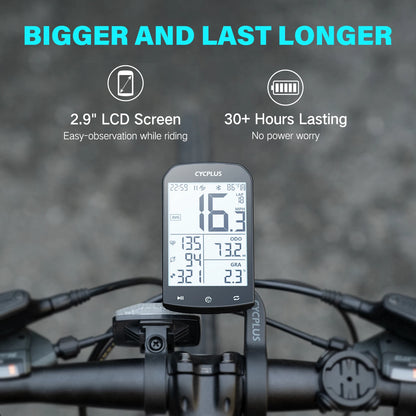 CYCPLUS M1 GPS Bicycle Computer - Bluetooth 5.0 & ANT+ Cycling Speedometer | Speed Meter Compatible with Garmin Zwift | Bike Accessories