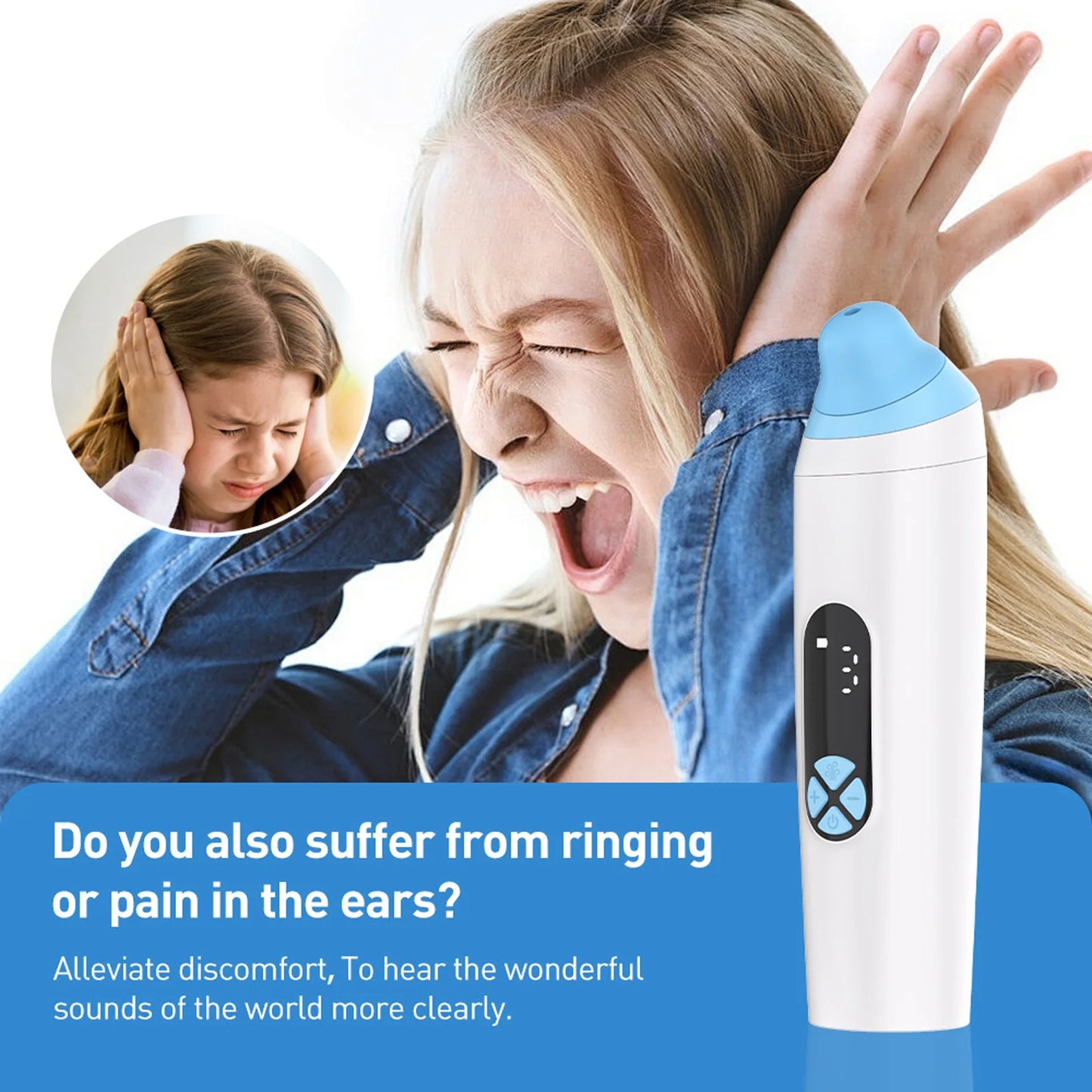 Eustachian Tube Unblocker – Easy-to-Use Ear Pressure Balancer for Tinnitus Relief and Flying Pressure Relief