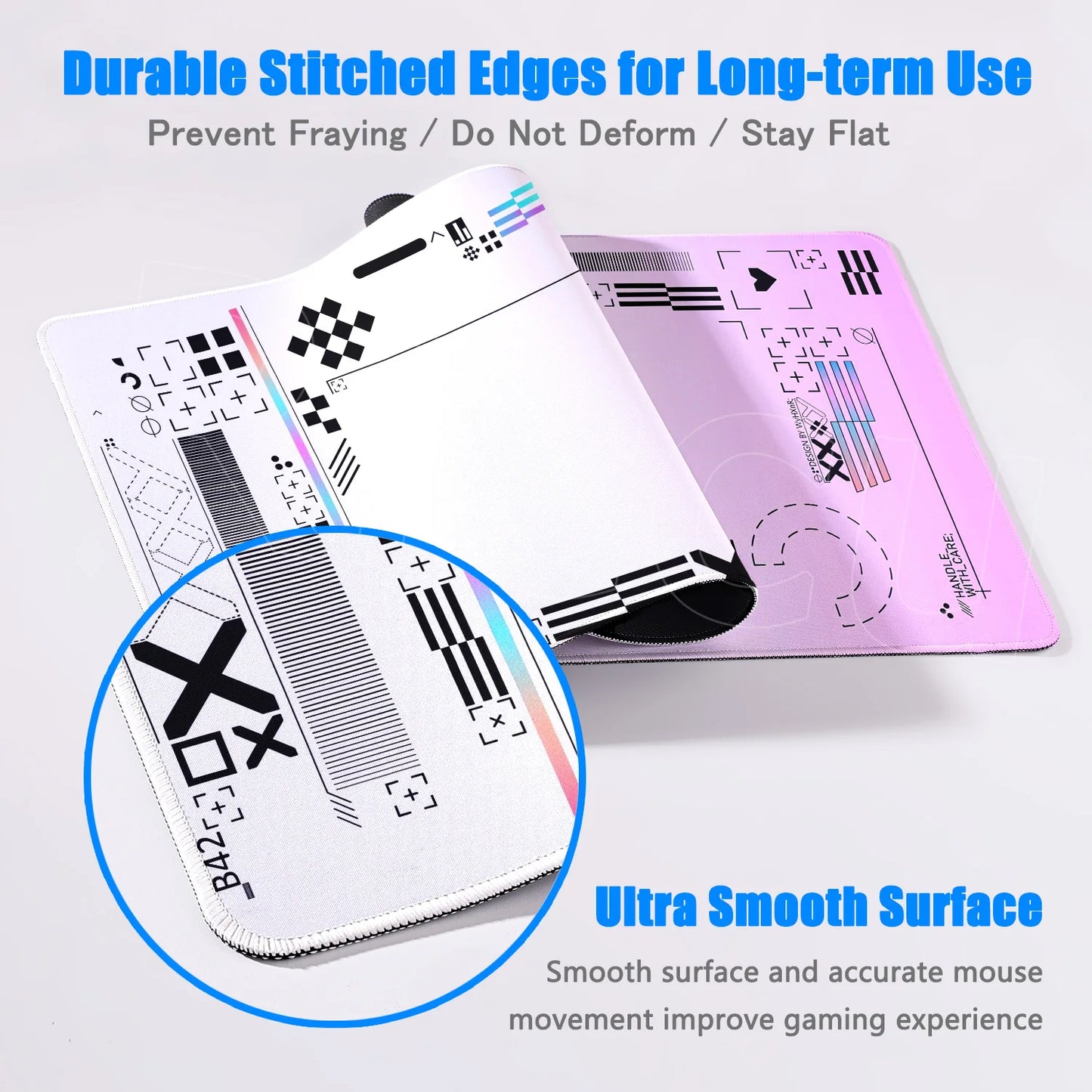 Cartoon Pink CSGO Gamer Mouse Pad – 400x900mm Anti-Slip Rubber Desk Mat for Keyboard & Gaming Accessories