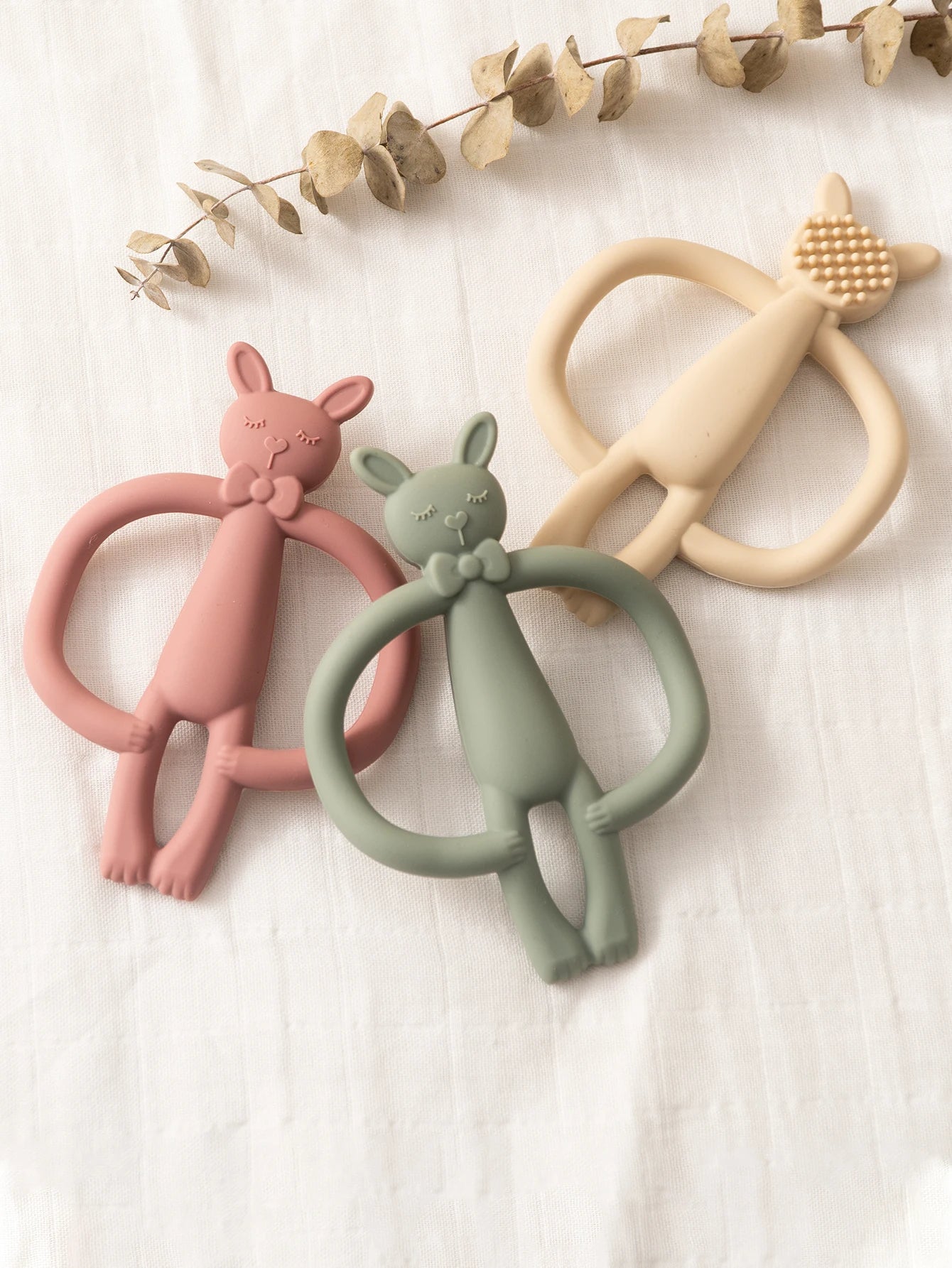 Silicone Baby Rabbit Teether Toy - Cartoon Nursing Chew Toy for Newborns Infants Teething Relief Gift