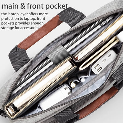 Men's Laptop Bag for 13.3-15.6 Inch Laptops - Compatible with MacBook Air/Pro, HP, Huawei, Asus, Acer, Dell, Xiaomi, Lenovo, Shoulder Handbag and Briefcase