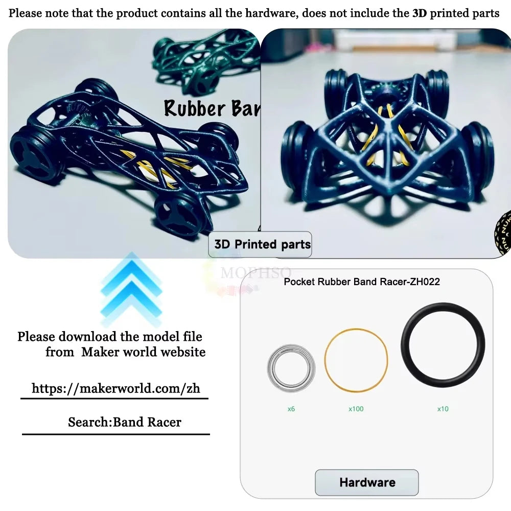 Bambu Lab 3D Printing DIY Creative Model – Wireless Mouse, Aviation Engine, LED Light Kit 001 for 3D Printer