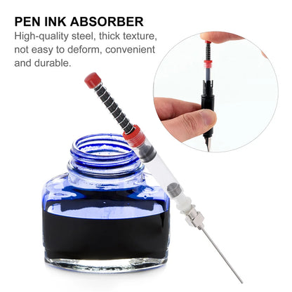 Fountain Pen Ink Syringe Converter – Spring Filler Tool & Refill Replacement Accessories for Writing Supplies