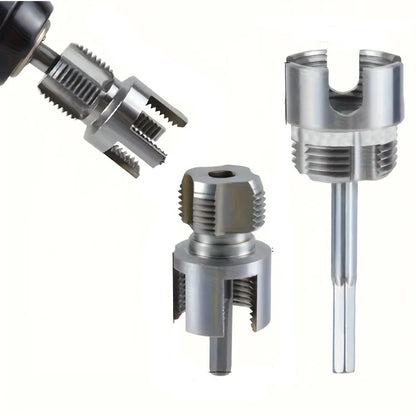 3-Piece Heavy-Duty Carbon Steel Pipe Threading Kit – 1/2” 3/4” 1” Male & Female Threads for PVC, PPR & MPP Pipes