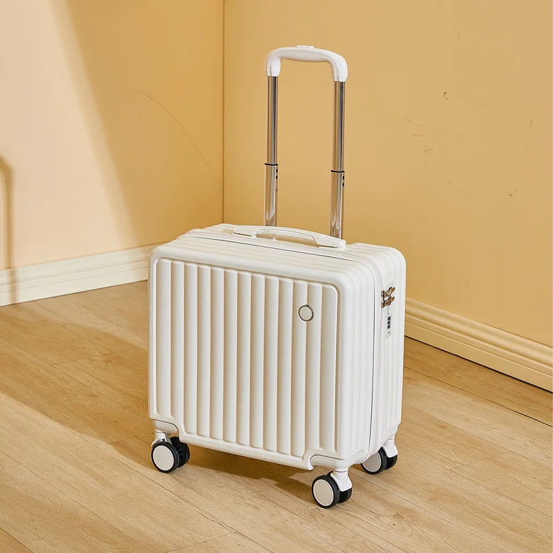18" Cute Travel Luggage – Lightweight Airline Suitcase with Password Lock and Silent Universal Wheels