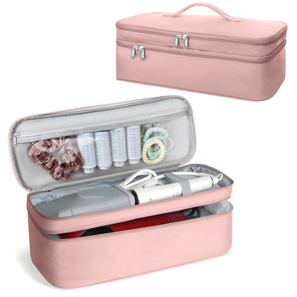 Portable Double-Layer Hair Dryer Travel Case – Storage Bag for Dyson, Shark FlexStyle & Attachments Organizer Carrying Case