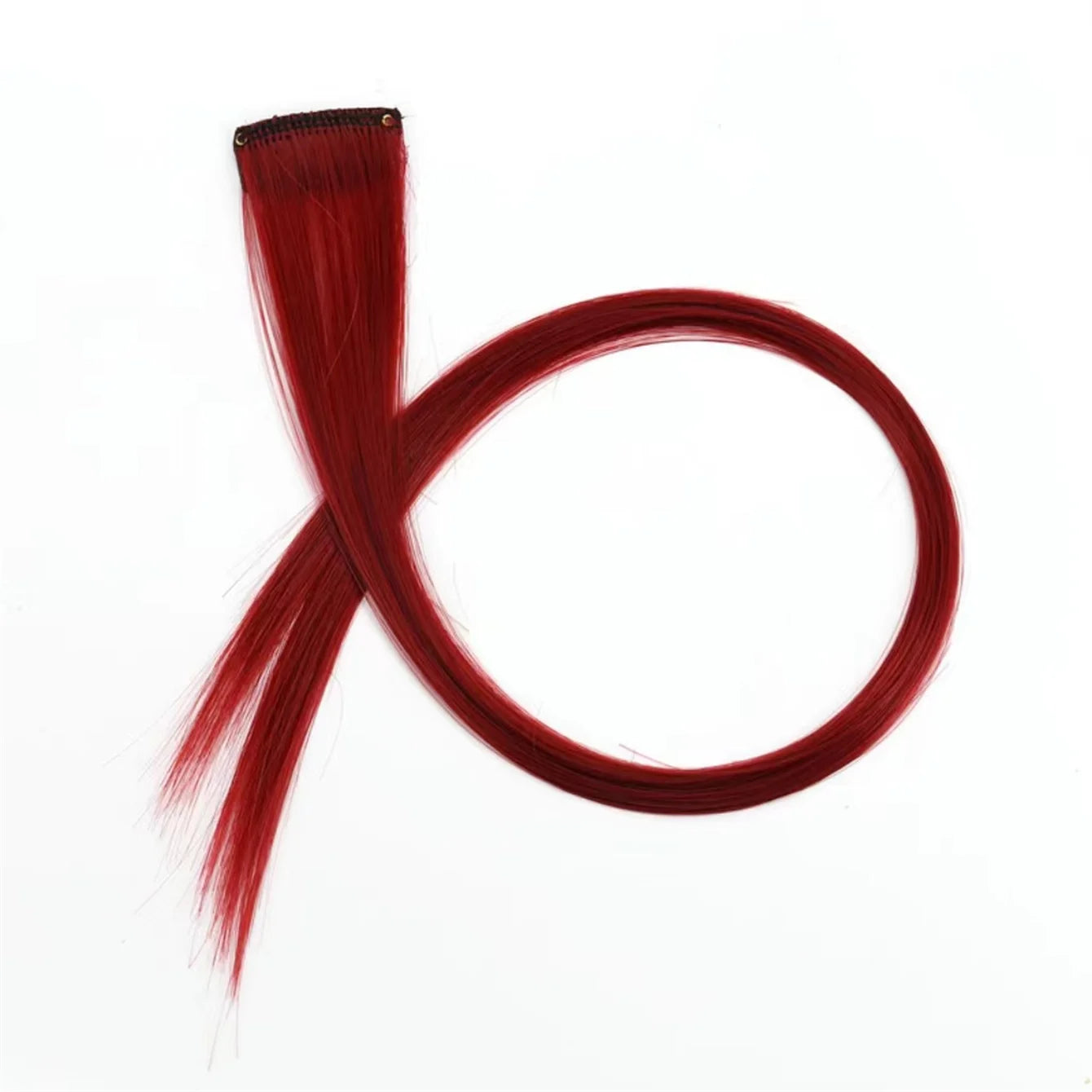 5PCS Long Straight Clip-In Hair Extensions - Synthetic Hairpieces for Women, Cosplay & Parties