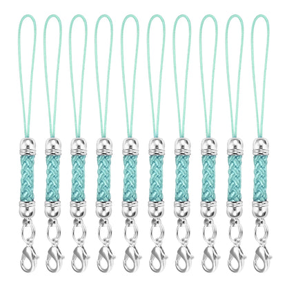 10Pcs Lanyard Strap Set - Lobster Clasp Rope Keychain Hooks Mobile Charms & Key Ring Accessories