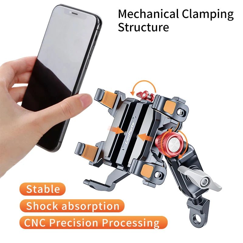 New Universal Motorcycle Phone Holder – High-Quality Alloy Shockproof Navigation Mount