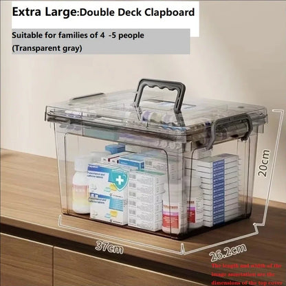 Household Multi-Layer Medicine Storage Box – Emergency Medical Organizer with Compartments