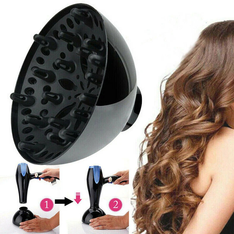 Universal Curling & Diffuser Nozzle – Professional Hair Dryer Air Nozzle Attachment for Styling