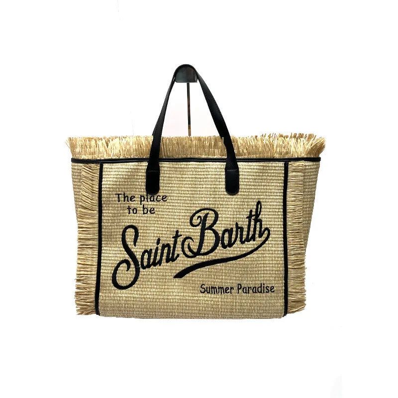 Ladies Straw Handbag — Light Luxury Tassel Handmade Large Capacity Casual Travel Fashion Bag