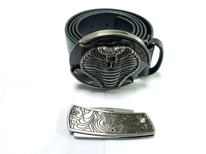 Vintage Adjustable Belt – Metal Buckle Fashion Waistband for Men, Punk Western Cowboy Style with Embossed Design