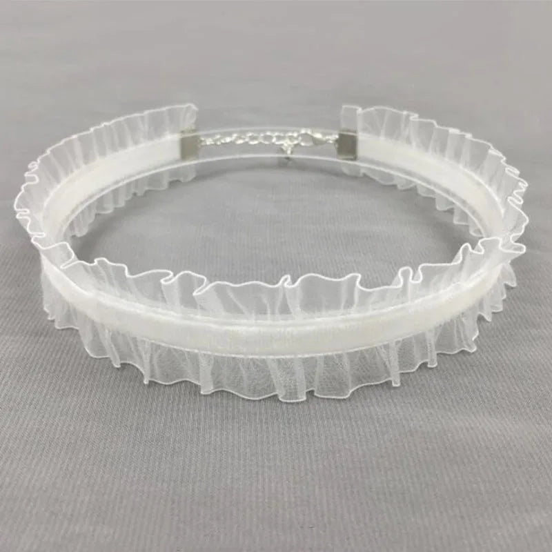 Short Lace Choker Necklace for Women & Girls – Black/White Romantic Fashion Jewelry, Party Gift