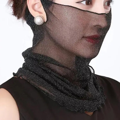 Spring Summer Chiffon Neck Scarf – Lightweight Multi-Function Anti-UV Sunscreen Face & Head Cover for Women