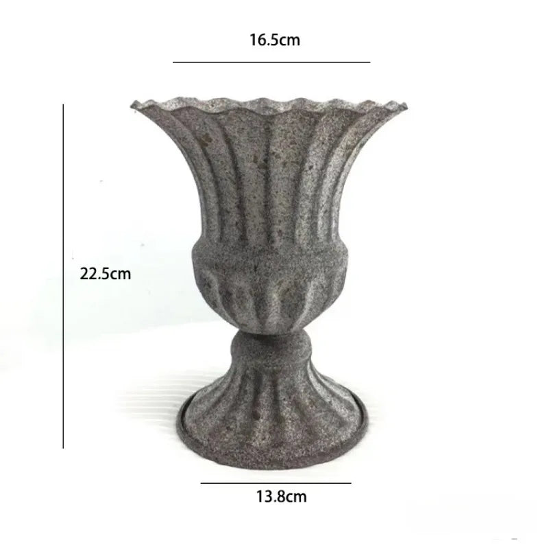 Retro Wrought Iron Flower Pots — Wedding, Dried Flower & Home Decoration Vases for Hotel & Event