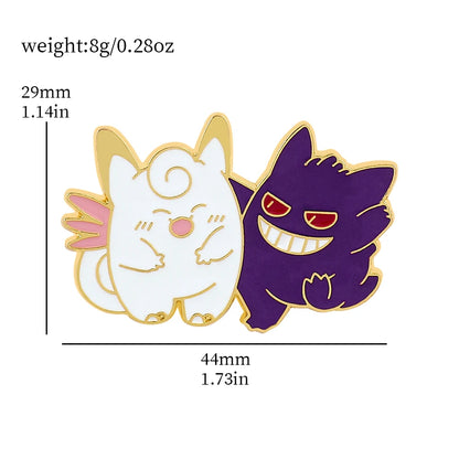 Gengar Cartoon Enamel Brooch — Anime Lapel Pin for Backpack Accessories, Fan Collection & Jewelry Gift