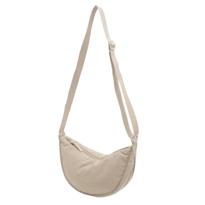 Women’s Nylon Hobo Shoulder Bag - Large-Capacity Half-Moon Crossbody Messenger Bag for Travel and Everyday Use