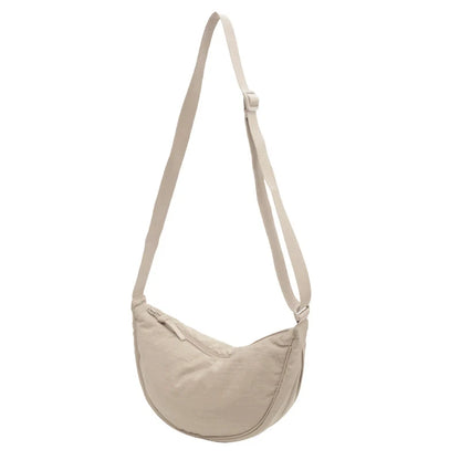 Women’s Nylon Hobo Shoulder Bag - Large-Capacity Half-Moon Crossbody Messenger Bag for Travel and Everyday Use