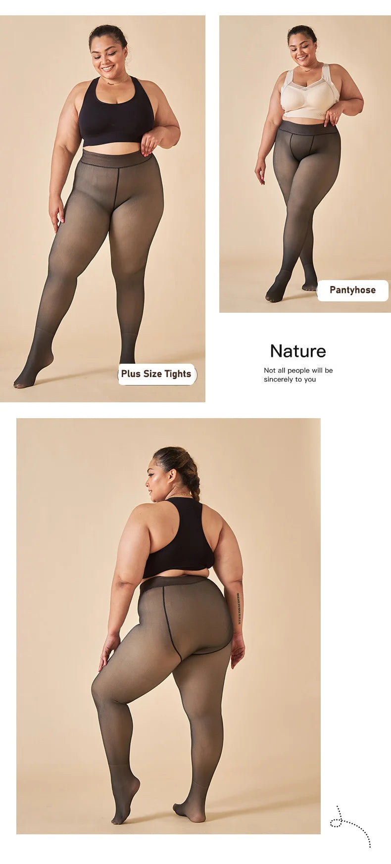 Women’s Thicken Thermal Fleece Leggings – High Waist Winter Tights, Slim Elastic Pantyhose