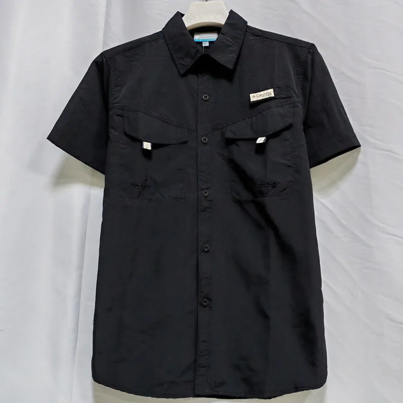Men’s Short Sleeve Casual Shirt - Stylish Lightweight Fishing & Summer Menswear Top