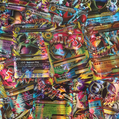 60/100PCS English Pokémon Shining Trading Cards Set – MEGA GX VMAX VSTAR EX Collection Cards for Kids Gift & Play