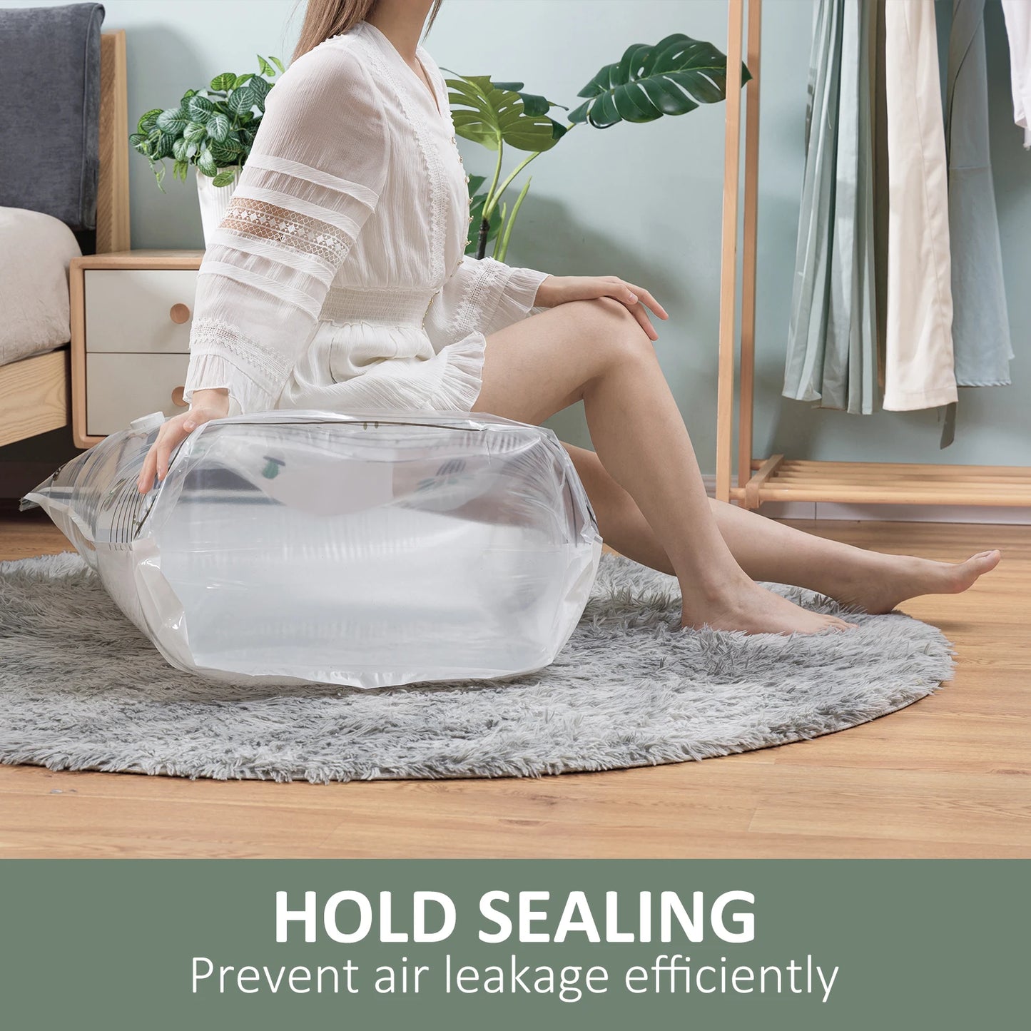 TAILI Large Cubic Vacuum Storage Bags – Plastic Compression Bags for Clothes, Blankets & Travel Packing