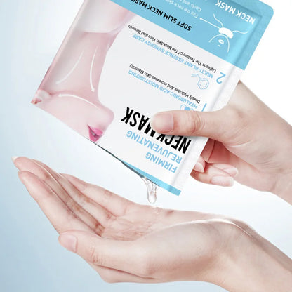 SADOER Hyaluronic Acid Neck Masks - 10pcs Collagen Firming, Nourishing & Brightening Moisturizing Neck Skin Care Patches