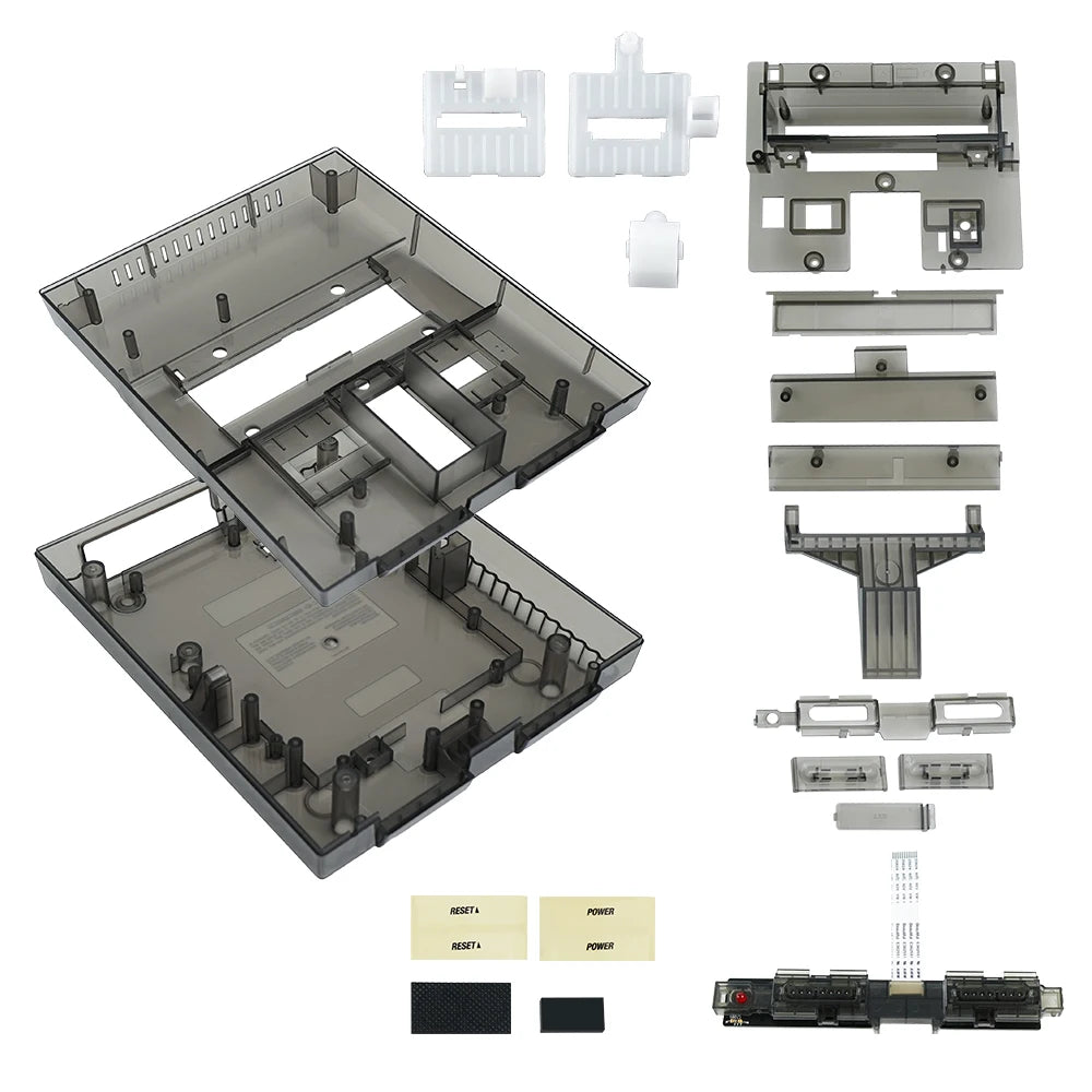 SNES Transparent Replacement Shell Case — Super NES Console Accessory