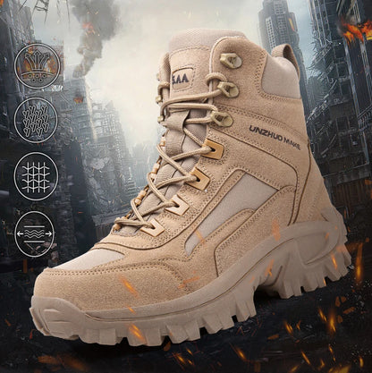 Men's Outdoor Hiking Boots - Desert Tactical Military Boots, Special Forces Anti-Slip & Warm Work Boots