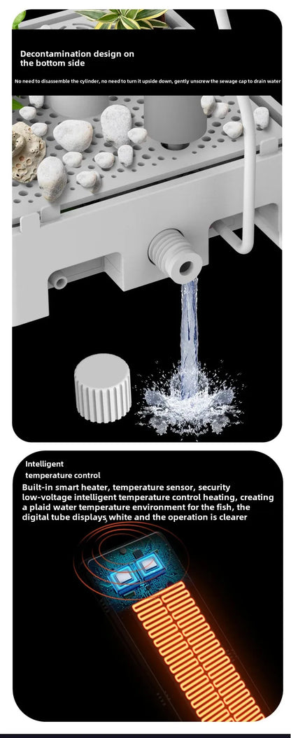 Smart Betta Fish Tank – Mini Desktop Self-Circulating Ecological Aquarium for Small Spaces