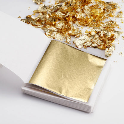 100-200 Sheets Imitation Gold Foil Paper – Gilding DIY Epoxy Resin Jewelry Making & Craft Decoration