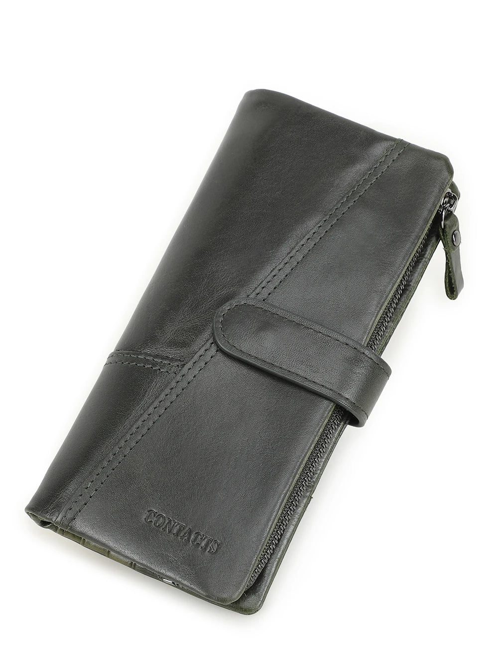 Women's Genuine Leather Long Wallet – Fashion Clutch with Coin Purse, Card Holder & Phone Pocket by Contact's