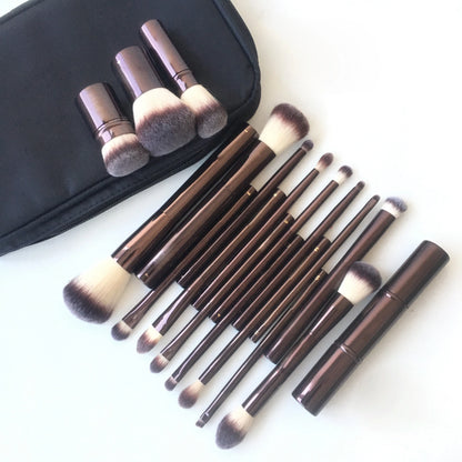 HG Pro Retractable Foundation Makeup Brush – Powder, Contour, Blusher & Highlight with Metal Handle
