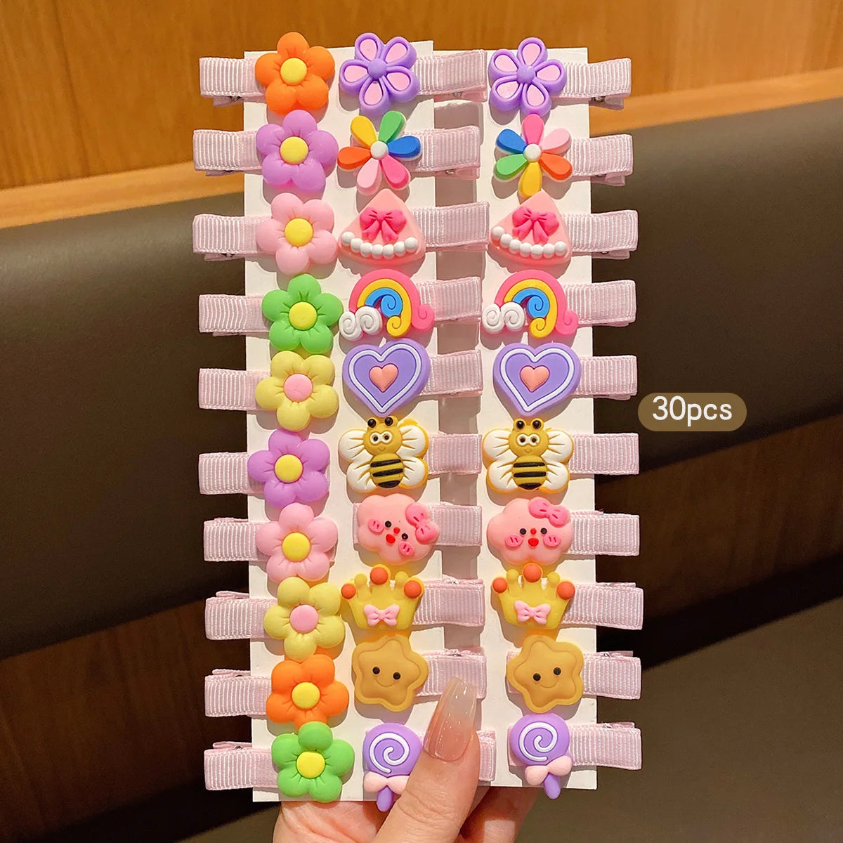 30PCS Cute Cartoon Hair Clips - Sweet and Stylish Hair Accessories for Girls, Everyday Hairstyles, and Casual Wear