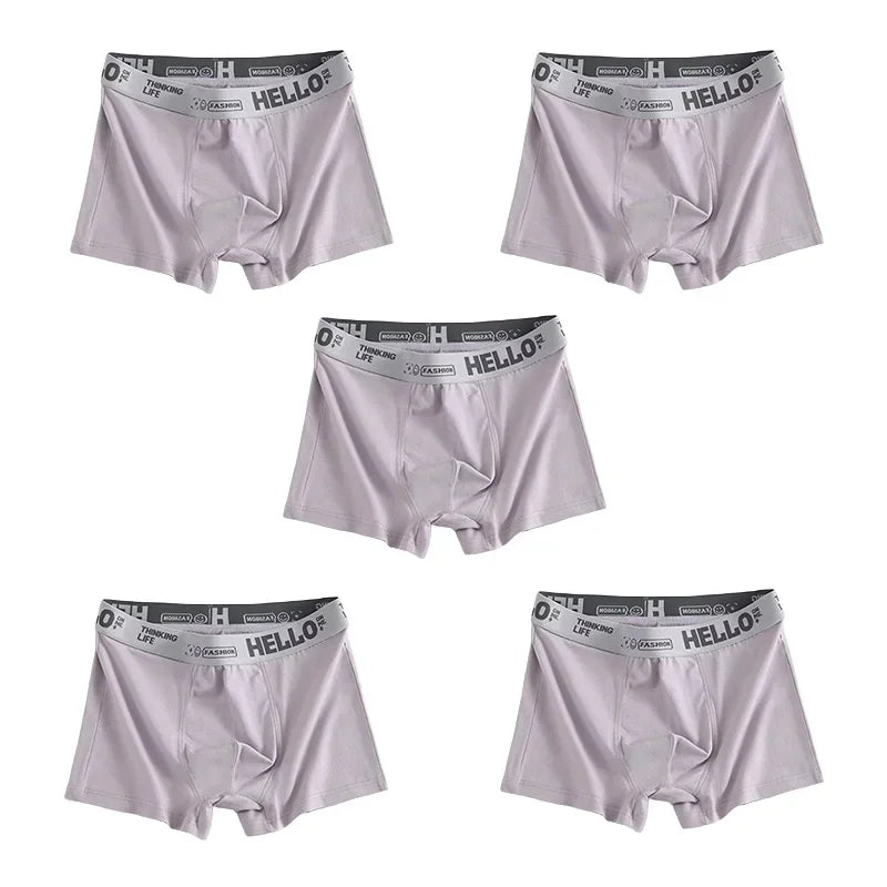 1/5PCS Men's Breathable Underwear – Comfy, Quick-Drying Stretchy Boxer Trunks, Sexy & Trendy Boxer Panties