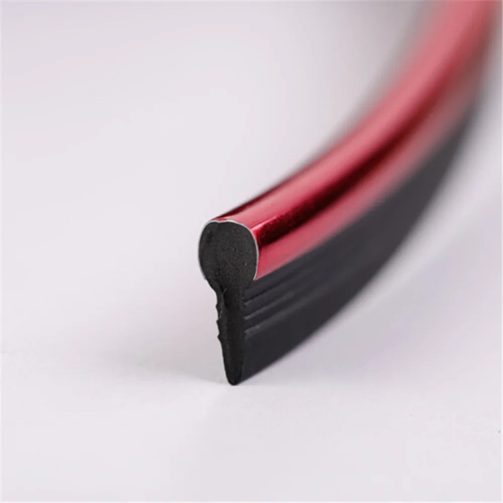 Car Interior PVC Trim Strip – 1M/3M/5M Red Decorative Moulding for Styling & Decoration