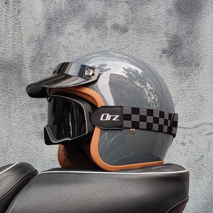 Retro 3/4 Semi-Open Motorcycle Helmet — Cross-Country Winter Riding Accessories
